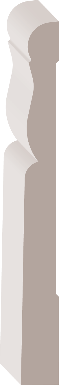 00604, Pine, Baseboard - Alexandria Moulding