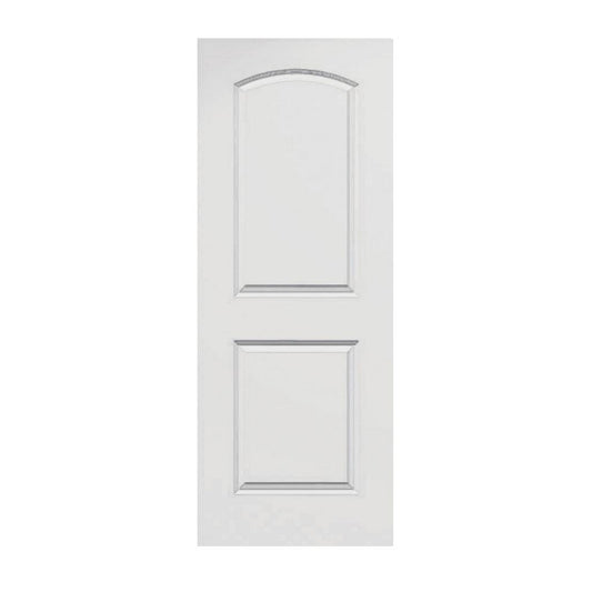 2 Panel Smooth Round Top Moulded Hollow Core Door, Primed, Doors - Alexandria Moulding