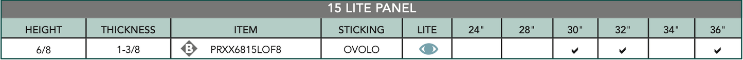 15 Lite Panel (Primed Stile & Rail)