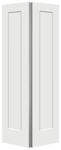 1 Panel Shaker Moulded Bifold Door, Primed, Doors - Alexandria Moulding
