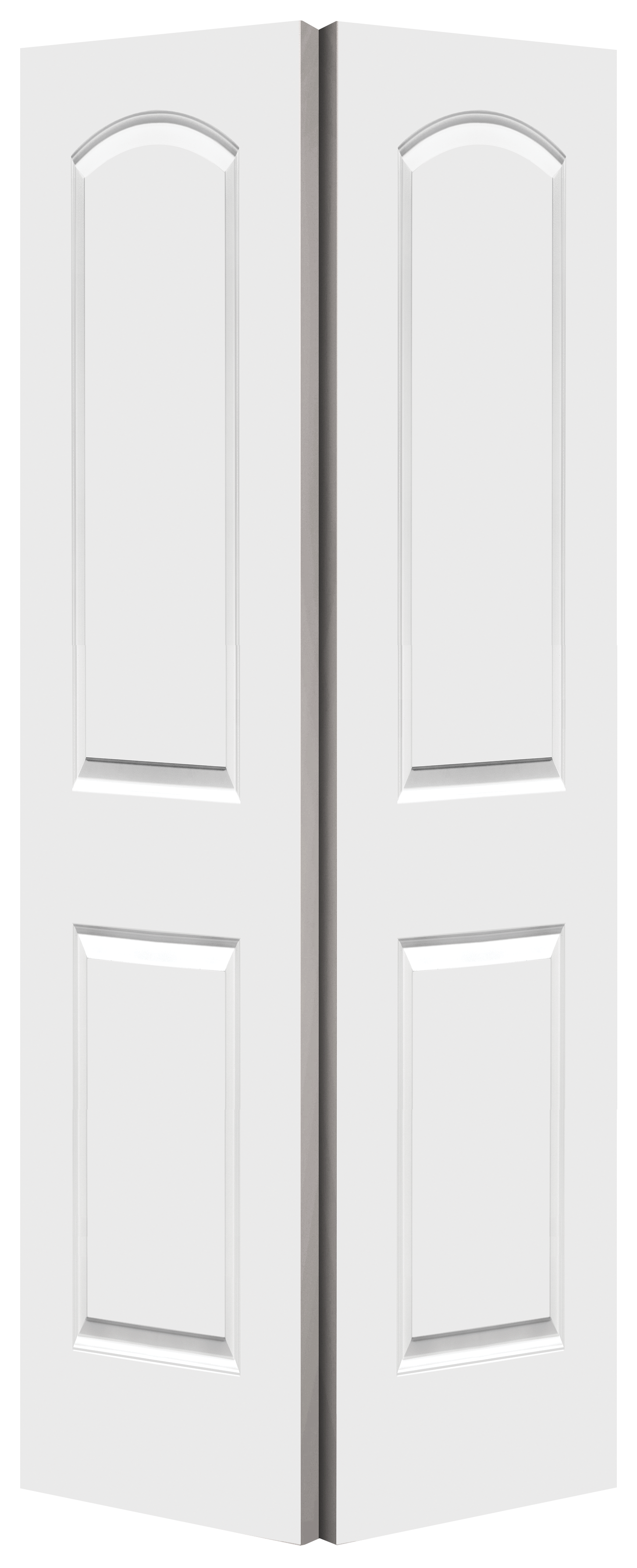 2 Panel Smooth Round Top Moulded Bifold Door - Alexandria Moulding