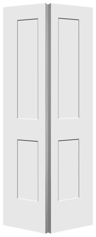 2 Panel Shaker Moulded Bifold Door, Primed, Doors - Alexandria Moulding