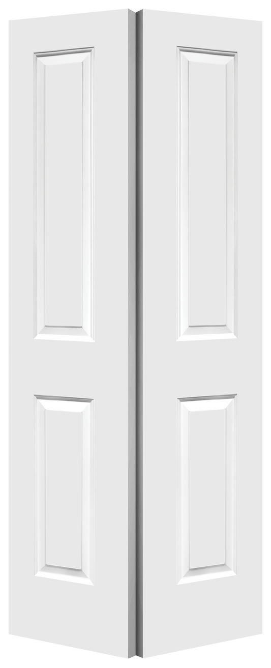 2 Panel Smooth Moulded Bifold Door, Primed, Doors - Alexandria Moulding