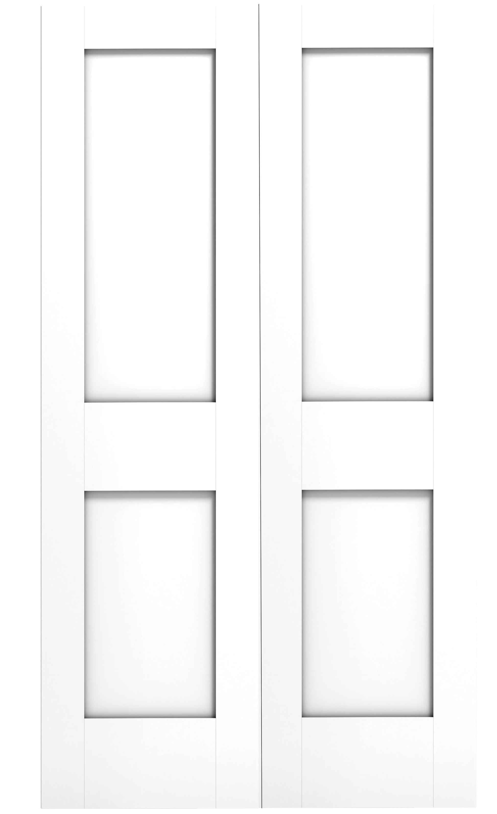 2 Panel Shaker Sticking Bifold Wood Door - Alexandria Moulding