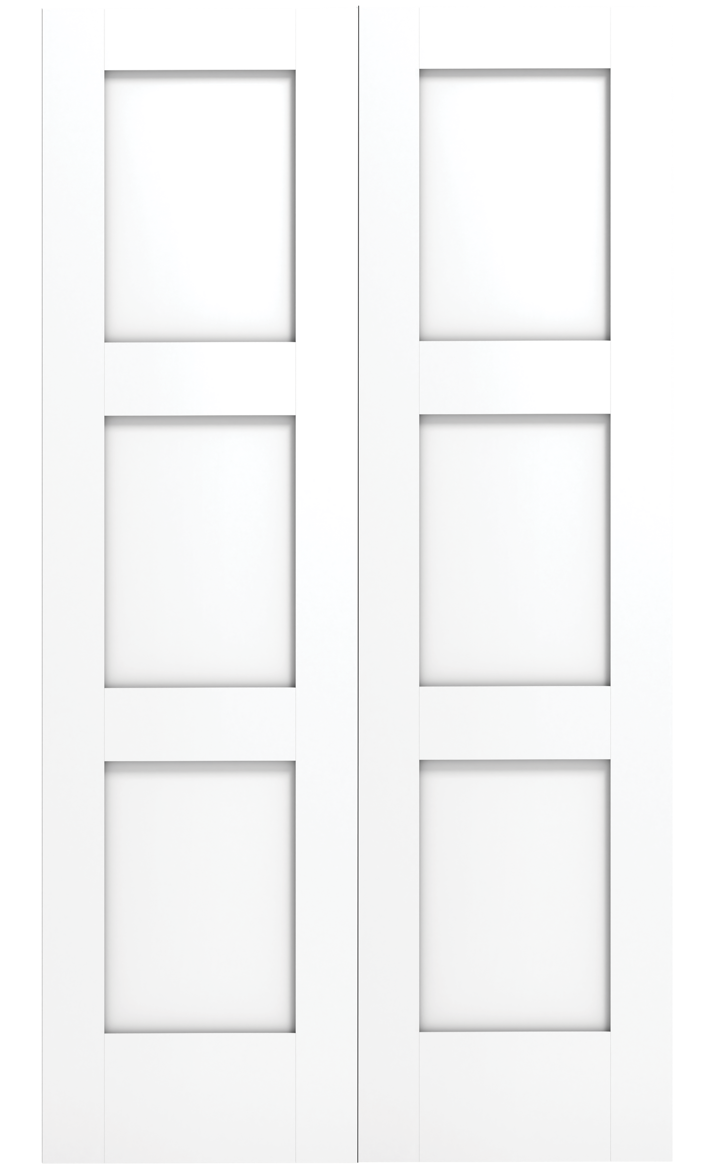 3 Panel Shaker Sticking Bifold Wood Door
