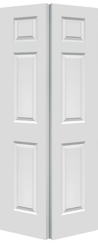 6 Panel Smooth Moulded Bifold Door, Primed, Doors - Alexandria Moulding