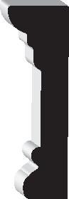 95000, MDF Pré-Peint, Architrave - Alexandria Moulding