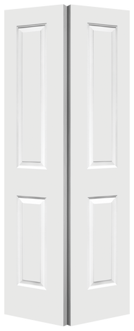 Carrara® - 2 Panel Smooth Bifold, Primed, Doors - Alexandria Moulding