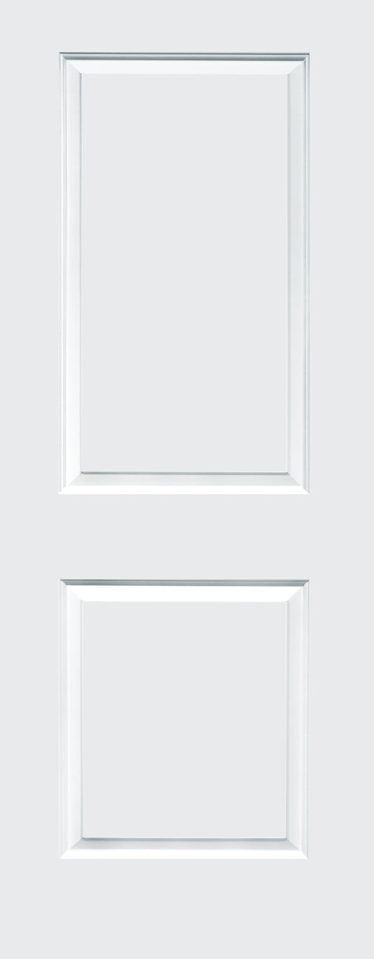2 Panel Smooth Moulded Hollow Core Door, Primed, Doors - Alexandria Moulding