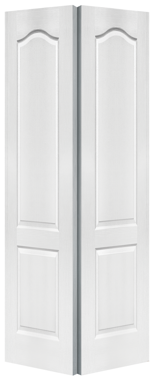 Camden® - 2 Panel Arch Textured Bifold, Primed, Doors - Alexandria Moulding