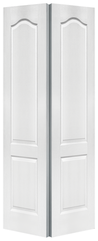 Camden® - 2 Panel Arch Textured Bifold, Primed, Doors - Alexandria Moulding