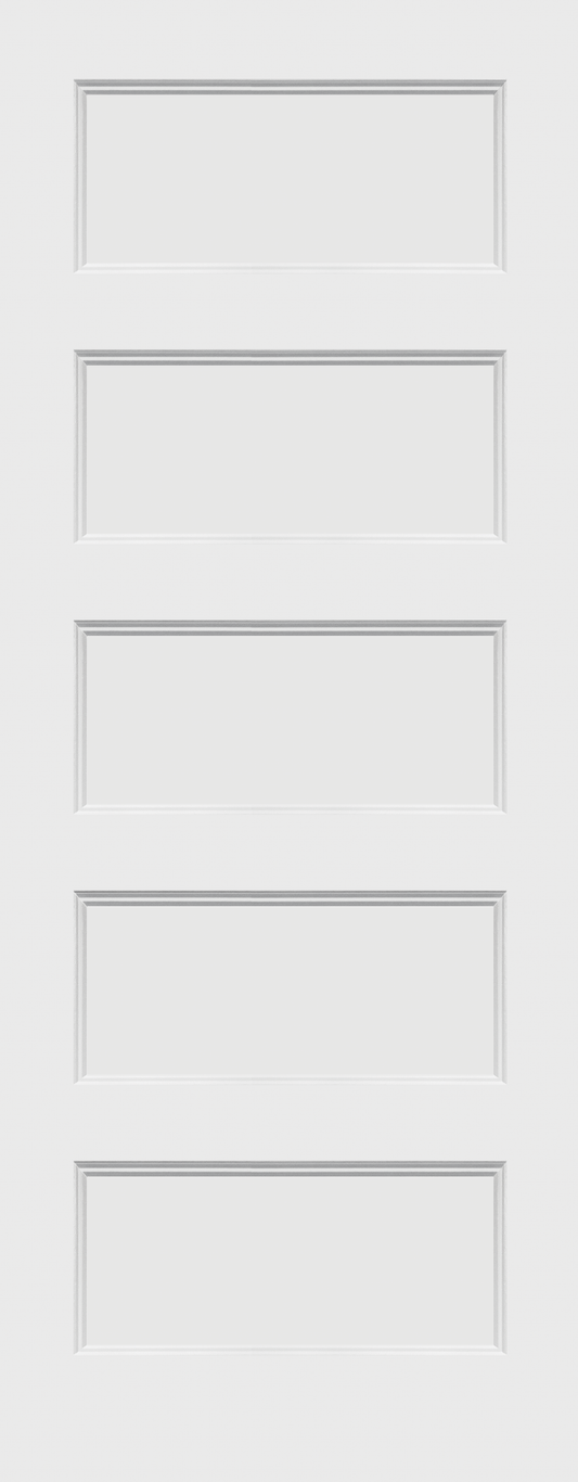 Conmore® - 5 Panel Equal, Primed, Doors - Alexandria Moulding
