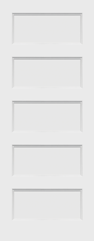 Conmore® - 5 Panel Equal, Primed, Doors - Alexandria Moulding