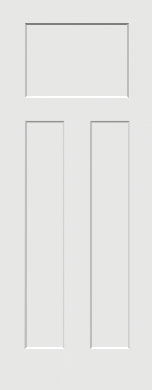 Craftsman III™ - 3 Panel, Primed, Doors - Alexandria Moulding