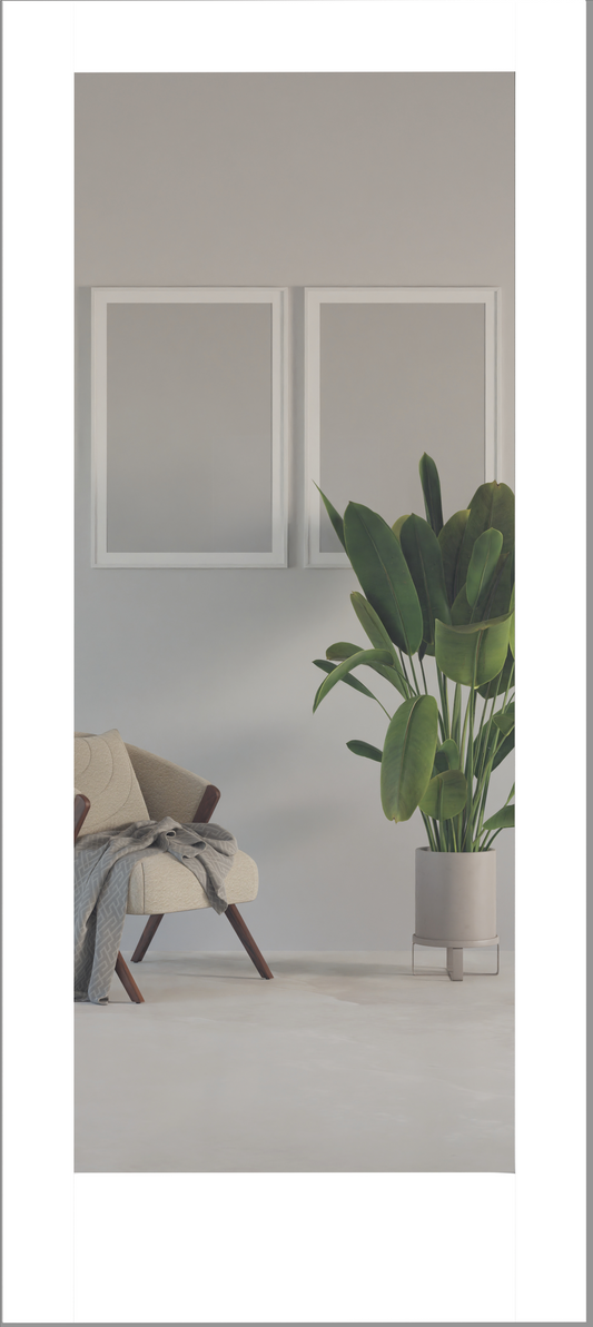 Primed 1 Lite Clear Glass Shaker Wood Door, Primed, Doors - Alexandria Moulding