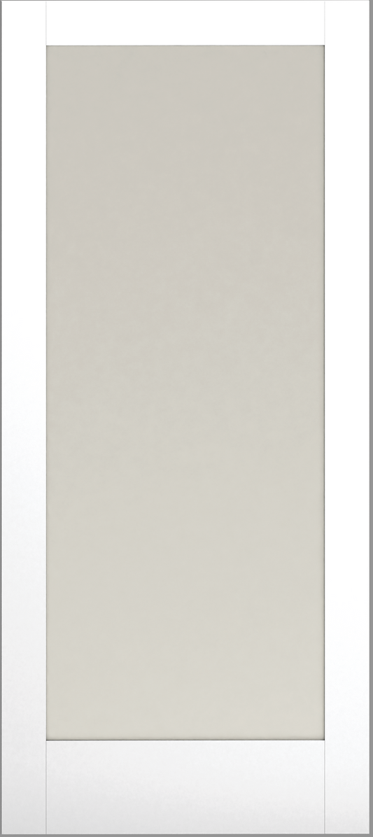 Primed 1 Lite Frit Glass Shaker Wood Door, Primed, Doors - Alexandria Moulding