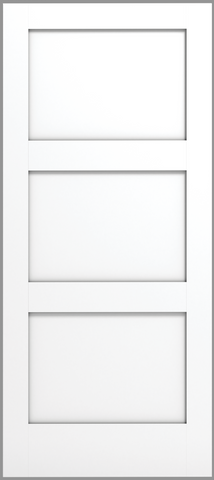 3 Panel Shaker Sticking Wood Door, Primed, Doors - Alexandria Moulding