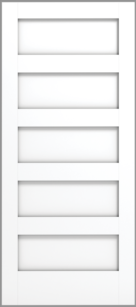 5 Panel Shaker Sticking Wood Door, Primed, Doors - Alexandria Moulding