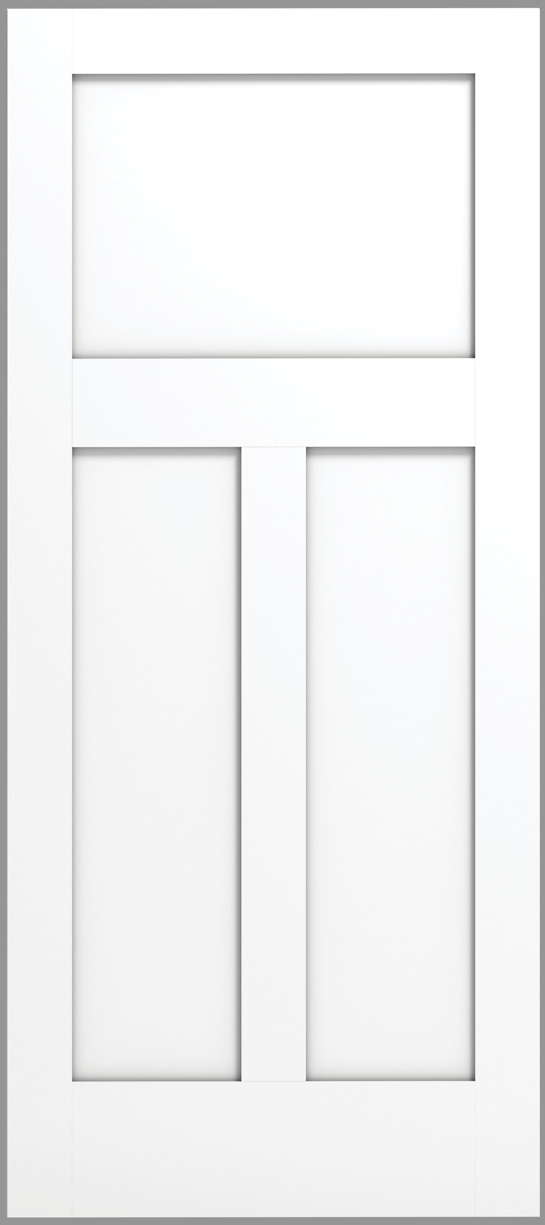 3 Panel Craftsman Shaker Sticking Wood Door - Alexandria Moulding