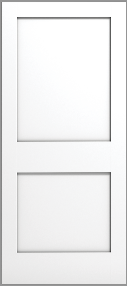 2 Panel Shaker Sticking Wood Door, Primed, Doors - Alexandria Moulding