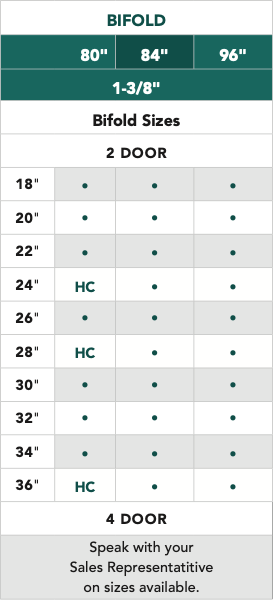Flush Primed Hardboard Bifold, Primed, Doors - Alexandria Moulding