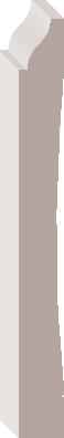 00628, Primed Finger Joint Pine, Baseboard - Alexandria Moulding