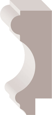 00698, Primed MDF, Chair Rail - Alexandria Moulding