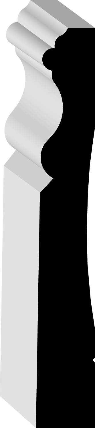 00716, Finger Joint Pine, Baseboard - Alexandria Moulding