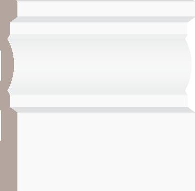 03651, MDF Pré-Peint, Plinthe - Alexandria Moulding