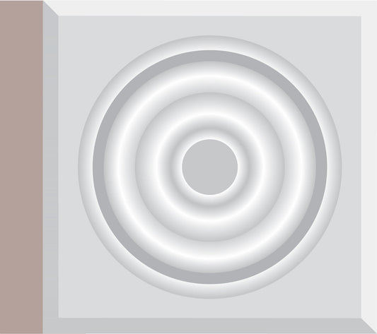 06129, MDF Pré-Peint, Rosette - Alexandria Moulding