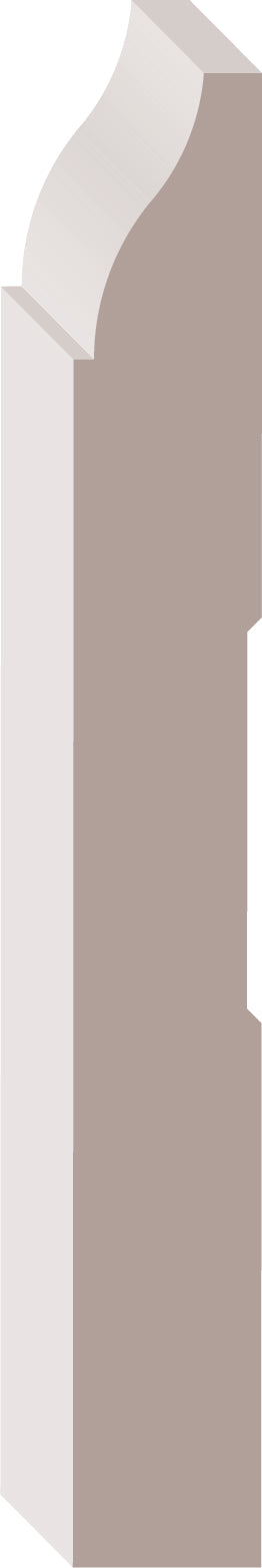 0623A, Primed Finger Joint Pine, Baseboard - Alexandria Moulding