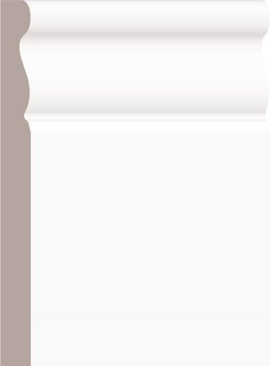 06519, MDF Pré-Peint, Baseboard - Corner - Alexandria Moulding