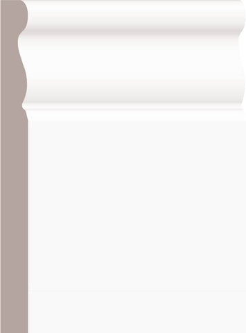 06519, MDF Pré-Peint, Baseboard - Corner - Alexandria Moulding