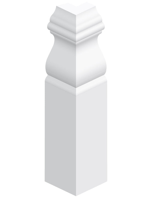 07619, MDF Pré-Peint, Baseboard - Corner - Alexandria Moulding
