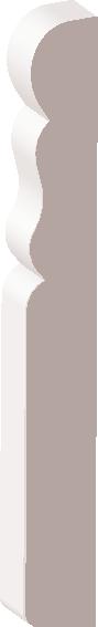 07622, MDF Pré-Peint, Plinthe - Alexandria Moulding