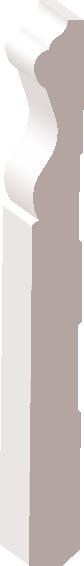 07711, MDF Pré-Peint, Plinthe - Alexandria Moulding