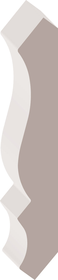 0L049, Primed Finger Joint Pine, Crown - Alexandria Moulding