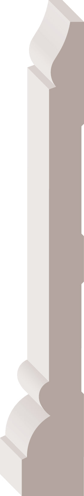 0SM12, Pin Jointé Pré-Peint, Plinthe - Alexandria Moulding