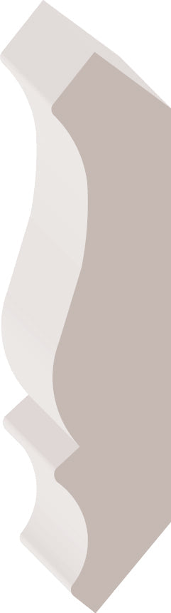 0W053, Primed Finger Joint Pine, Crown - Alexandria Moulding