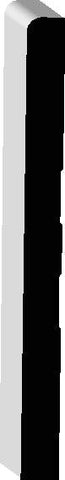 1236A, Pin Jointé Pré-Peint, Plinthe - Alexandria Moulding