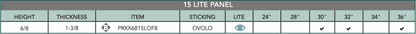 15 Lite Panel (Primed Stile & Rail)