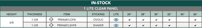 1 Lite Clear Panel (Primed Stile & Rail)