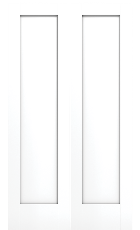 1 Panel Shaker Bifold Wood Door, Primed, Doors - Alexandria Moulding