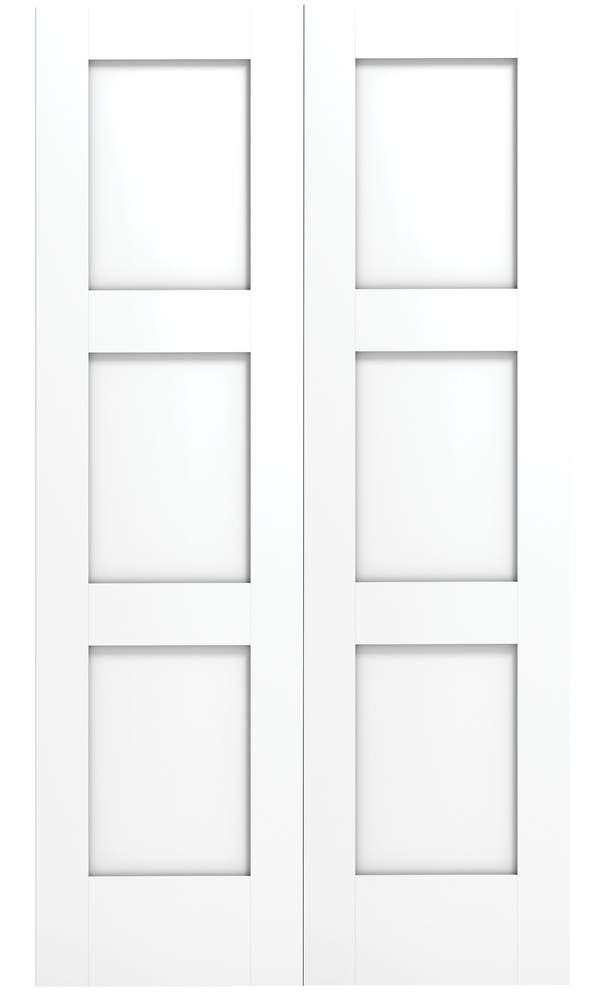 3 Panel Shaker Bifold Wood Door - Alexandria Moulding