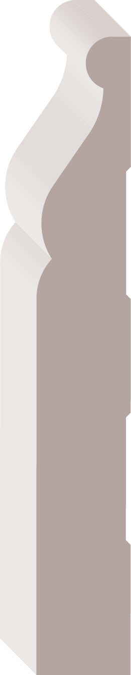 72136, Peuplier Jointé Pré-Peint, Plinthe - Alexandria Moulding