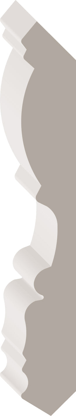 90983, Primed Finger Joint Pine, Crown - Alexandria Moulding