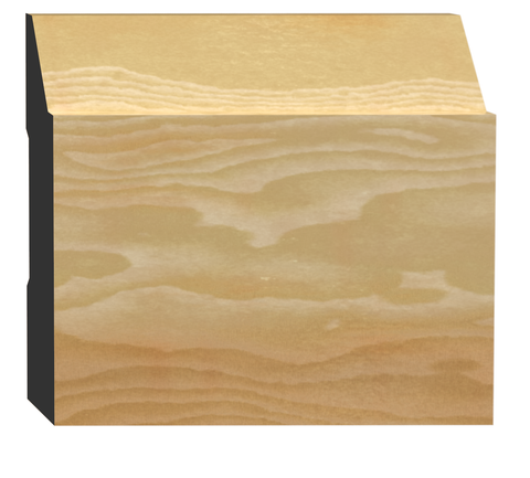 BAS-405, Peuplier Jointé Pré-Peint, Plinthe - Alexandria Moulding