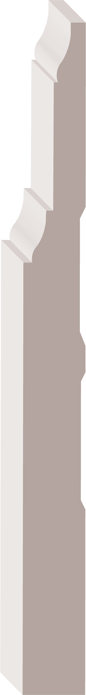 BAS-701, Peuplier Jointé Pré-Peint, Plinthe - Alexandria Moulding