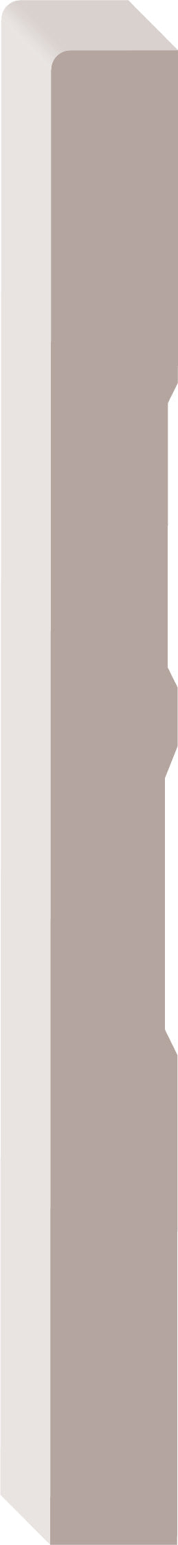 BAS-7T2, Peuplier Jointé Pré-Peint, Plinthe - Alexandria Moulding
