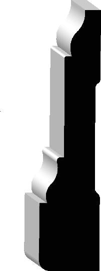 CAS-300, Peuplier Jointé Pré-Peint, Cadrage - Alexandria Moulding